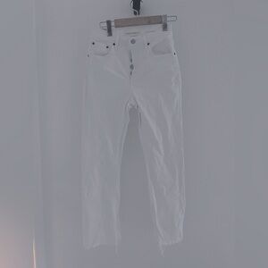 Denim forum THE BAILEY HIGH RISE CROP FLARE white size 25